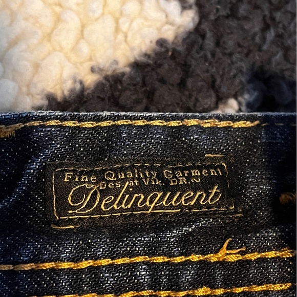 Akoo No Rivals Men's Dark Blue Distressed Jeans sz 40 - Picture 9 of 12